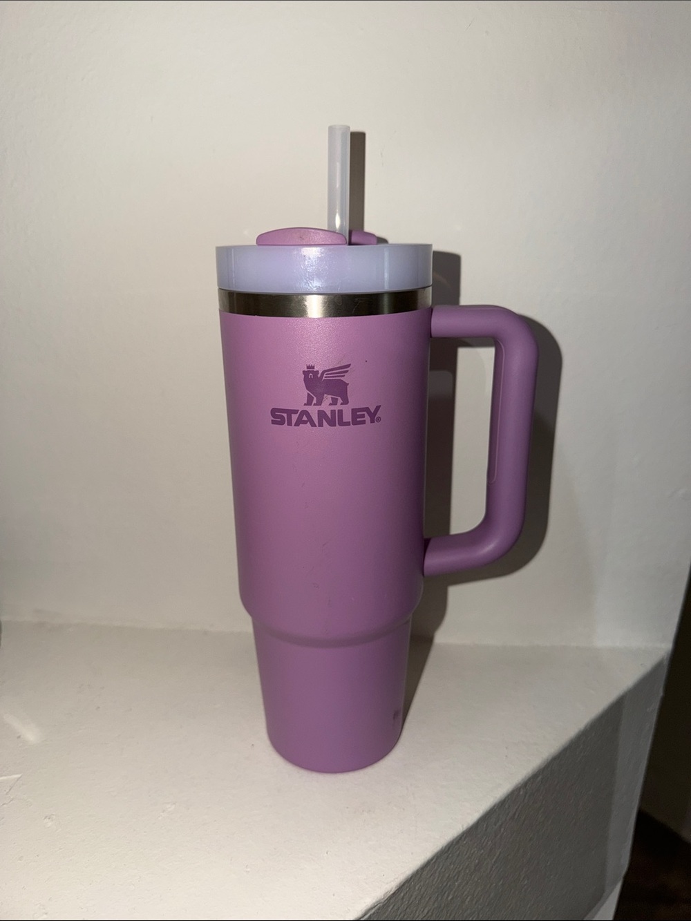 Stanley Lavender Insulated Travel Tumbler with Handle and Straw